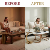 Aurion Luxe Duo Coffee Table Set — Before & After