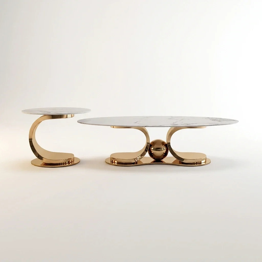 Aurion Luxe Duo Coffee Table Set — Studio Shot
