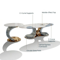 Aurion Luxe Duo Coffee Table Set — How It Works